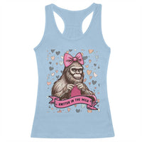 Funny Bigfoot Knitting Racerback Tank Top Knitter In The Wild - Wonder Print Shop