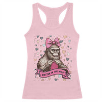 Funny Bigfoot Knitting Racerback Tank Top Knitter In The Wild - Wonder Print Shop