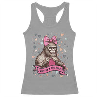 Funny Bigfoot Knitting Racerback Tank Top Knitter In The Wild - Wonder Print Shop