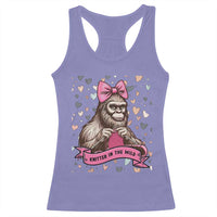 Funny Bigfoot Knitting Racerback Tank Top Knitter In The Wild - Wonder Print Shop