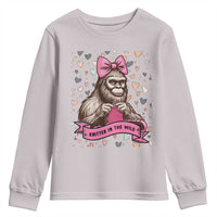 Funny Bigfoot Knitting Youth Sweatshirt Knitter In The Wild - Wonder Print Shop