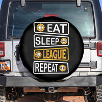 Funny Eat Sleep League Repeat Spare Tire Cover Gaming Quote Gift For Gamer - Wonder Print Shop