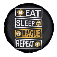 Funny Eat Sleep League Repeat Spare Tire Cover Gaming Quote Gift For Gamer - Wonder Print Shop