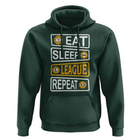 Funny Eat Sleep League Repeat Hoodie Gaming Quote Gift For Gamer - Wonder Print Shop