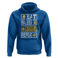 Funny Eat Sleep League Repeat Hoodie Gaming Quote Gift For Gamer - Wonder Print Shop