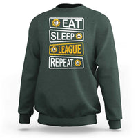 Funny Eat Sleep League Repeat Sweatshirt Gaming Quote Gift For Gamer - Wonder Print Shop