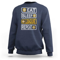 Funny Eat Sleep League Repeat Sweatshirt Gaming Quote Gift For Gamer - Wonder Print Shop
