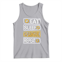 Funny Eat Sleep League Repeat Tank Top Gaming Quote Gift For Gamer - Wonder Print Shop
