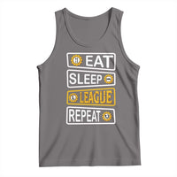 Funny Eat Sleep League Repeat Tank Top Gaming Quote Gift For Gamer - Wonder Print Shop