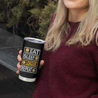 Funny Eat Sleep League Repeat Tumbler Cup Gaming Quote Gift For Gamer - Wonder Print Shop