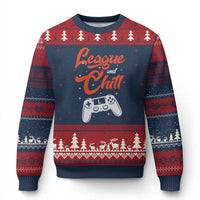 League And Chill Ugly Christmas Sweater Funny Gaming Quote Gift For Gamer - Wonder Print Shop