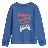 League And Chill Youth Sweatshirt Funny Gaming Quote Gift For Gamer - Wonder Print Shop