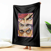 Futuristic Legends Anime Eyes Throw Blanket Gift For League Gamer Fans - Wonder Print Shop