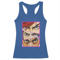 Futuristic Legends Anime Eyes Racerback Tank Top Gift For League Gamer Fans - Wonder Print Shop