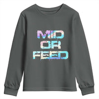 Mid Or Feed Iridescent Effect Youth Sweatshirt Funny Game Lover Gift - Wonder Print Shop