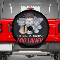 Worlds Okayest Mid Laner Spare Tire Cover Funny Game Lover Gift - Wonder Print Shop