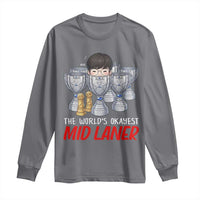 Worlds Okayest Mid Laner Long Sleeve Shirt Funny Game Lover Gift - Wonder Print Shop