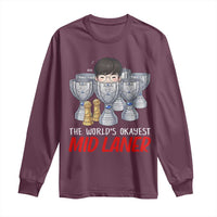 Worlds Okayest Mid Laner Long Sleeve Shirt Funny Game Lover Gift - Wonder Print Shop