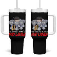 Worlds Okayest Mid Laner Tumbler With Handle Funny Game Lover Gift - Wonder Print Shop