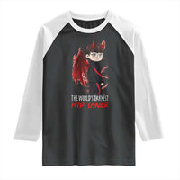 Worlds Okayest Mid Laner Raglan Shirt Funny Gift For Gamer - Wonder Print Shop