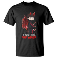 Worlds Okayest Mid Laner T Shirt Funny Gift For Gamer - Wonder Print Shop