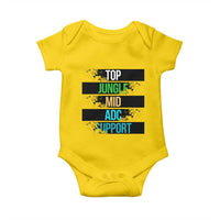 Gaming Humor 5 Roles Baby Onesie Quote For Gamer Lovers - Wonder Print Shop
