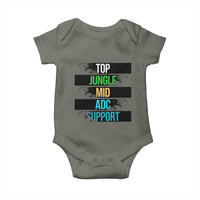 Gaming Humor 5 Roles Baby Onesie Quote For Gamer Lovers - Wonder Print Shop