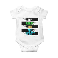 Gaming Humor 5 Roles Baby Onesie Quote For Gamer Lovers - Wonder Print Shop