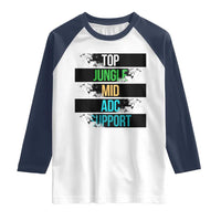 Gaming Humor 5 Roles Raglan Shirt Quote For Gamer Lovers - Wonder Print Shop