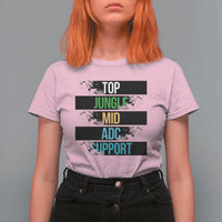 Gaming Humor 5 Roles T Shirt For Women Quote For Gamer Lovers - Wonder Print Shop