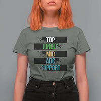 Gaming Humor 5 Roles T Shirt For Women Quote For Gamer Lovers - Wonder Print Shop