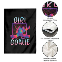 Funny Ice Hockey Girl Goalie Splatter Art Garden Flag Gift For Women - Wonder Print Shop