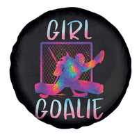 Funny Ice Hockey Girl Goalie Splatter Art Spare Tire Cover Gift For Women - Wonder Print Shop