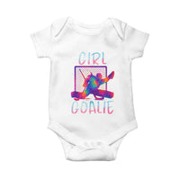 Funny Ice Hockey Girl Goalie Splatter Art Baby Onesie Gift For Women - Wonder Print Shop