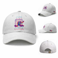 Funny Ice Hockey Girl Goalie Splatter Art Baseball Cap Gift For Women
