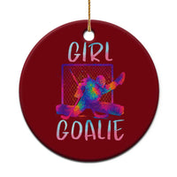Funny Ice Hockey Girl Goalie Splatter Art Ceramic Ornament Gift For Women - Wonder Print Shop