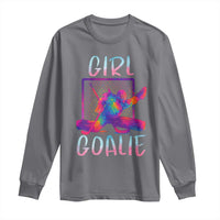 Funny Ice Hockey Girl Goalie Splatter Art Long Sleeve Shirt Gift For Women - Wonder Print Shop