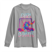 Funny Ice Hockey Girl Goalie Splatter Art Long Sleeve Shirt Gift For Women - Wonder Print Shop