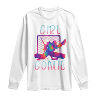 Funny Ice Hockey Girl Goalie Splatter Art Long Sleeve Shirt Gift For Women - Wonder Print Shop