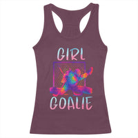 Funny Ice Hockey Girl Goalie Splatter Art Racerback Tank Top Gift For Women - Wonder Print Shop
