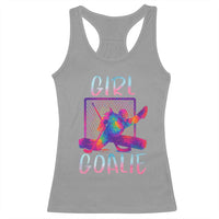 Funny Ice Hockey Girl Goalie Splatter Art Racerback Tank Top Gift For Women - Wonder Print Shop