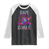 Funny Ice Hockey Girl Goalie Splatter Art Raglan Shirt Gift For Women - Wonder Print Shop