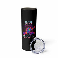 Funny Ice Hockey Girl Goalie Splatter Art Skinny Tumbler Gift For Women - Wonder Print Shop
