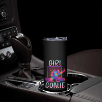 Funny Ice Hockey Girl Goalie Splatter Art Skinny Tumbler Gift For Women - Wonder Print Shop