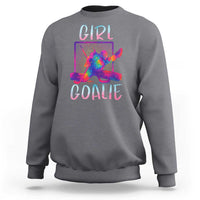 Funny Ice Hockey Girl Goalie Splatter Art Sweatshirt Gift For Women - Wonder Print Shop