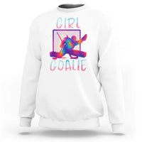 Funny Ice Hockey Girl Goalie Splatter Art Sweatshirt Gift For Women - Wonder Print Shop