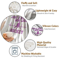 Funny Just A Girl Who Loves Hockey Throw Blanket Gift For Women - Wonder Print Shop