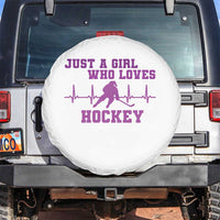 Funny Just A Girl Who Loves Hockey Spare Tire Cover Gift For Women - Wonder Print Shop