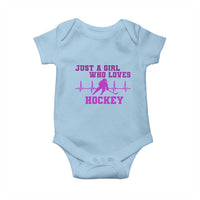 Funny Just A Girl Who Loves Hockey Baby Onesie Gift For Women - Wonder Print Shop