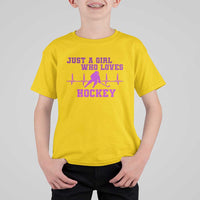 Funny Just A Girl Who Loves Hockey T Shirt For Kid Gift For Women - Wonder Print Shop